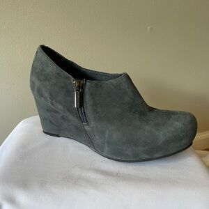 Sacha London Grey Suede Wedge Boots (EUC- Like new in box)